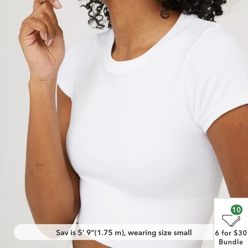 NWT! Aerie OFFLINE Seamless White TOP